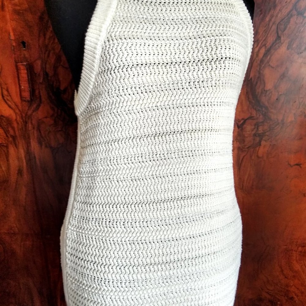 NWT Gap white knit cotton tank size S